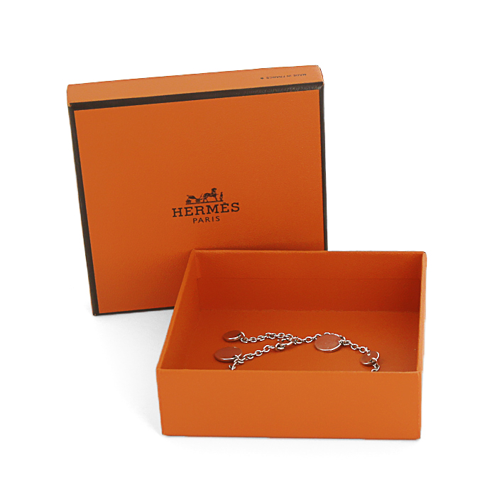 Hermes Confettis bracelet in silver and pink gold