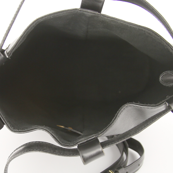 Sac cabas Louis Vuitton Randonnée en cuir épi noir - Detail D2