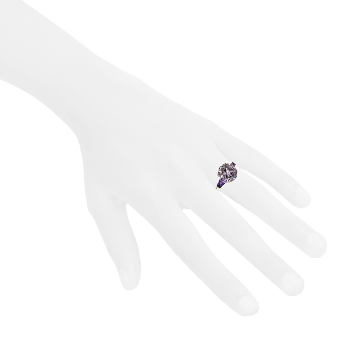Anello Mauboussin Extrêmement Libre et Sensuel in oro bianco e ametista e ametista rosa di Francia - Detail D1