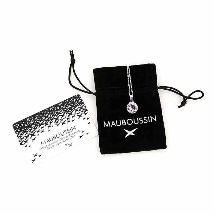 Collana Mauboussin Etrêmement Libre et Sensuel in oro bianco e ametista e ametista rosa di Francia - Detail D2