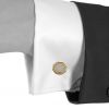 Cartier Santos pair of cufflinks in yellow gold and stainless steel - Detail D1 thumbnail