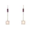 Mauboussin Gueule d'Amour pendants earrings in white gold and sapphires and in quartz - 00pp thumbnail