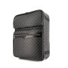 Valigia flessibile Louis Vuitton Pegase 50 in tela a scacchi grigia e nera e pelle nera - 00pp thumbnail