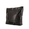Chanel Grand Shopping shopping bag in black smooth leather and black quilted leather - 00pp thumbnail