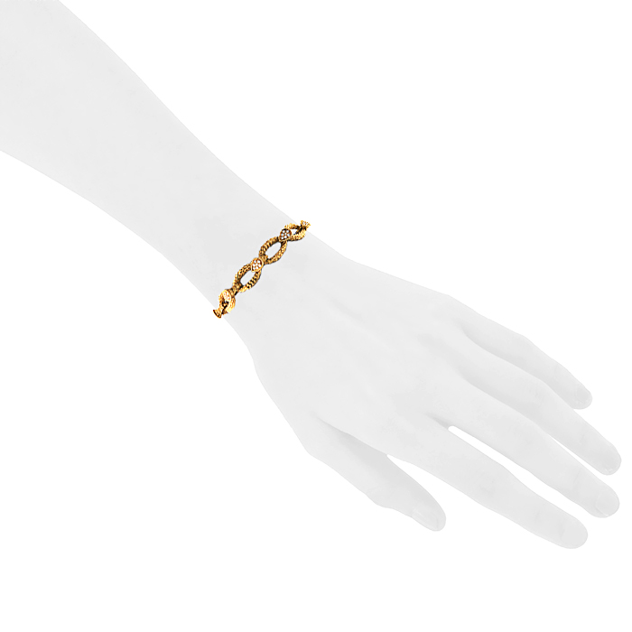 Bracelet Boucheron Serpent Bohème grand modèle en or jaune et diamants - Detail D1