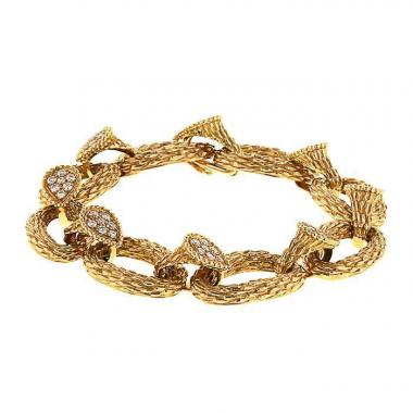 Boucheron Serpent Bohème large model bracelet in yellow gold and diamonds Boucheron Serpent Bohème large model bracelet in yellow gold and diamonds