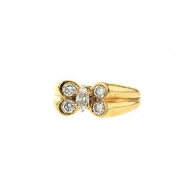 Anello Van Cleef & Arpels Papillon in oro giallo e diamanti