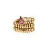 Articulated Bulgari Serpenti ring in yellow gold and tourmaline - 00pp thumbnail