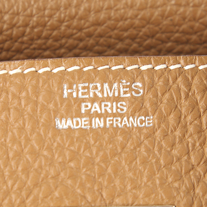 Borsa Hermes Birkin 35 cm in pelle togo gold - Detail D3