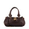 Chloé Paddington handbag in brown grained leather - 360 thumbnail