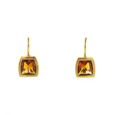 Paire de boucles d'oreilles Cartier La Dona De Cartier en or jaune et citrines