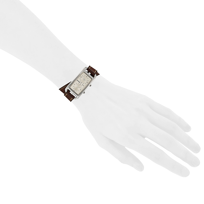 Hermes Cape Cod watch in stainless steel Ref:  CC3.210 Circa  2000 - Detail D1