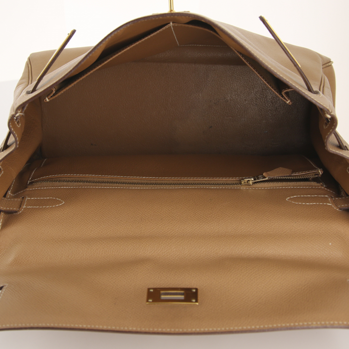 Bolso de mano Hermes Kelly 32 cm en cuero epsom beige - Detail D3
