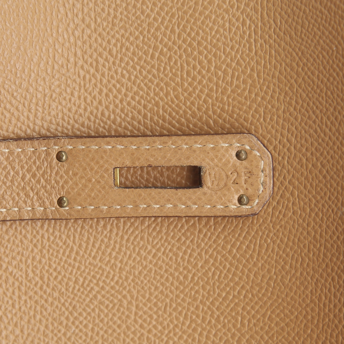 Hermes Kelly 32 cm handbag in beige epsom leather - Detail D5