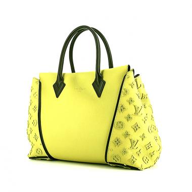 Borsa Louis Vuitton in pelle giallo Lime e marrone cioccolato e velluto giallo Lime