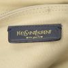 Yves Saint Laurent Muse Two large model handbag in blue and dark blue leather and beige canvas - Detail D3 thumbnail