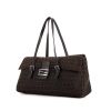 Fendi handbag in brown and black monogram canvas and black leather - 00pp thumbnail