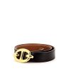 Hermes belt in black box leather and gold epsom leather - 00pp thumbnail