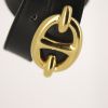 Cinturón Hermes en cuero box negro y cuero epsom color oro - Detail D2 thumbnail
