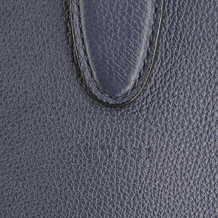 Bolso de mano Gucci Jackie en cuero granulado azul marino - Detail D3