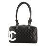 Chanel Cambon handbag in black leather - 360 thumbnail