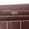 Billetera Hermès Béarn en cuero epsom color burdeos - Detail D3 thumbnail