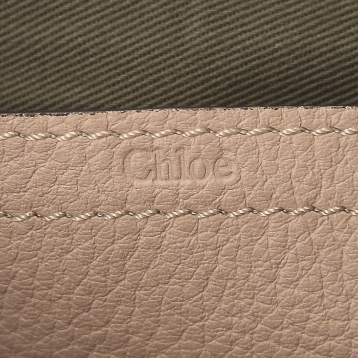 Sac bandoulière Chloé Marcie petit modèle en cuir rose-pale - Detail D3