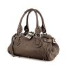 Bolso de mano Chloé Paddington modelo mediano en cuero granulado marrón - 00pp thumbnail