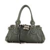 Chloé Paddington medium model handbag in green grained leather - 360 thumbnail