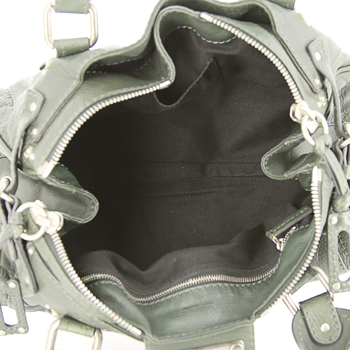 Borsa Chloé Paddington modello medio in pelle martellata verde - Detail D2