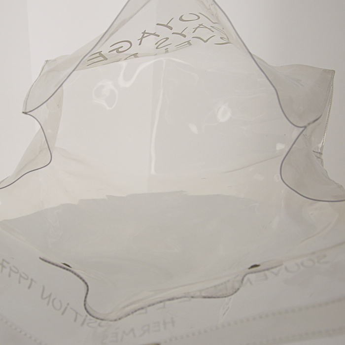 Sac à main Hermes Kelly - Business en vinyle transparent - Detail D2