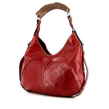 Vintage Ysl Mombasa Cresent Shaped Suede Mini Hobo Bag by Yves Saint Laurent
