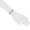 Orologio Hermes Clipper - Wristlet Watch in acciaio Ref :  CL4.210 Circa  2000 - Detail D1 thumbnail