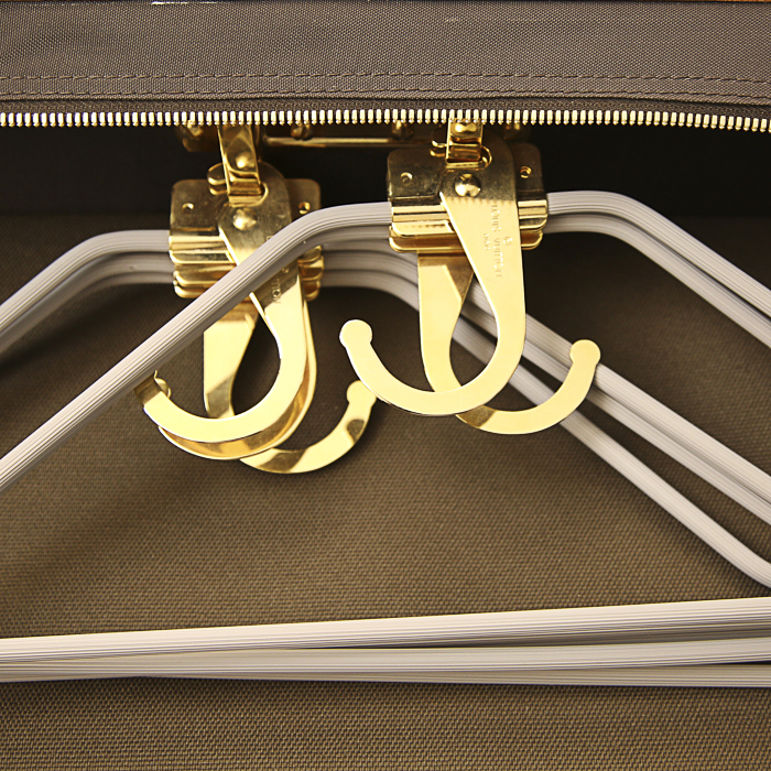 Porta abiti Louis Vuitton in tela monogram e pelle naturale - Detail D5