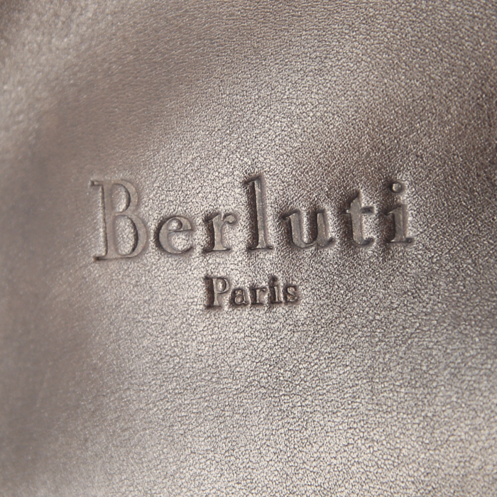 Sac de voyage Berluti Moderniste en cuir dégradé marron - Detail D4