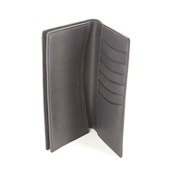 Berluti long wallet in navy blue leather - Detail D2