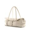 Fendi Selleria bag worn on the shoulder or carried in the hand in white grained leather - 00pp thumbnail