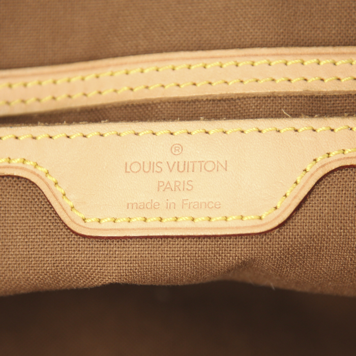 Shopping bag Louis Vuitton Mezzo in tela monogram e pelle naturale - Detail D3