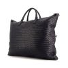 Bottega Veneta large model travel bag in dark blue intrecciato leather - 00pp thumbnail