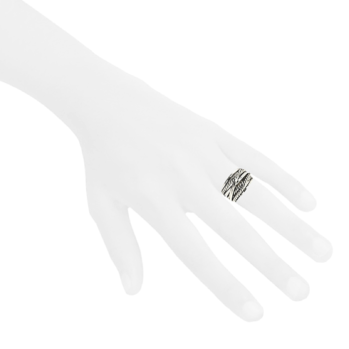 Anello David Yurman Crossover in argento - Detail D1
