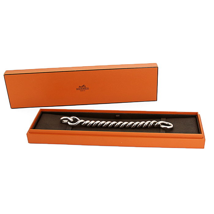 Bracciale Hermes Torsade modello medio in argento - Detail D2