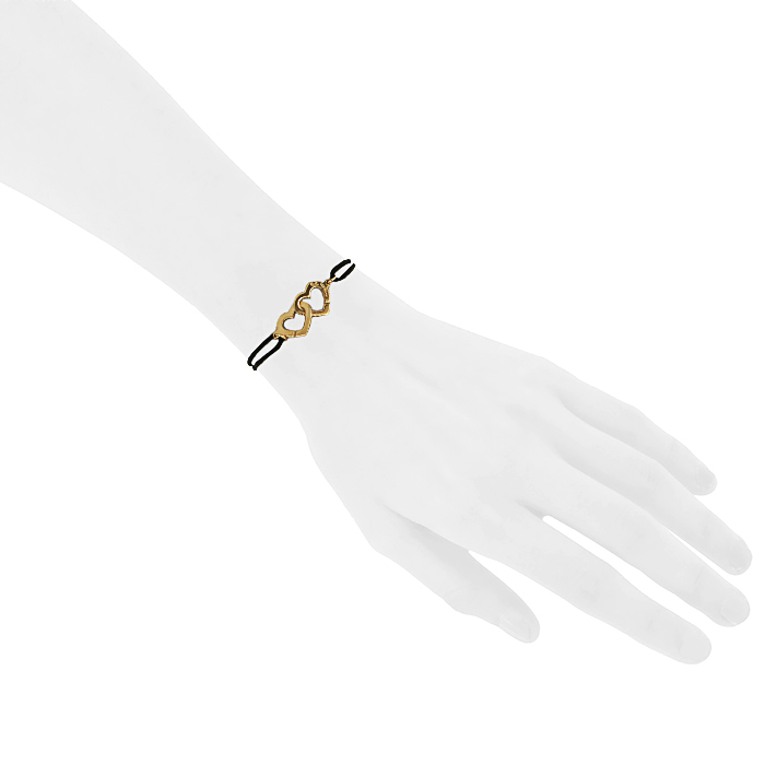 Dinh Van Double cœurs R13 bracelet in yellow gold - Detail D1
