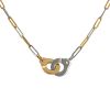 Dinh Van Menottes R15 necklace in white gold and yellow gold - 00pp thumbnail