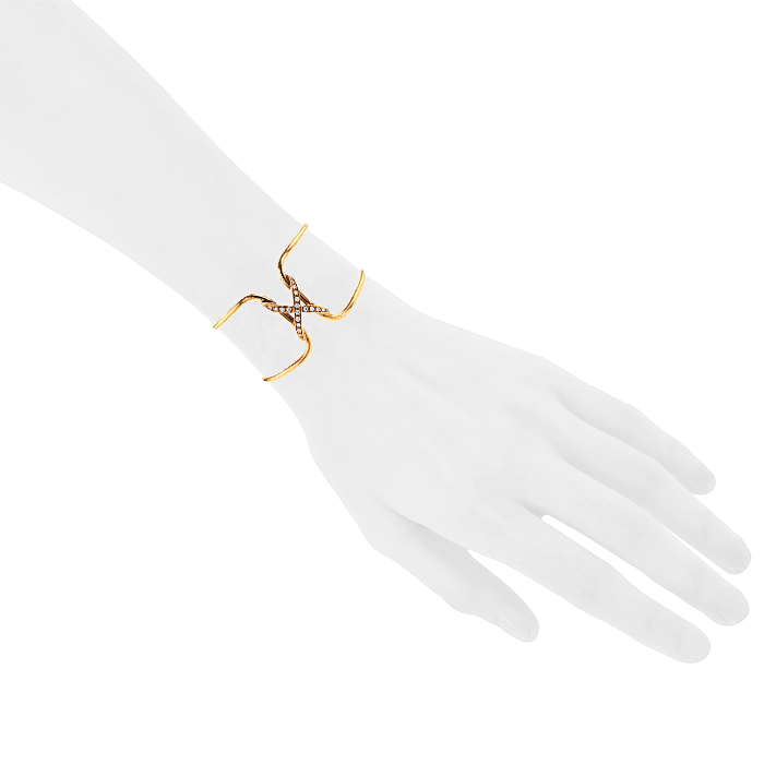 Bracciale Chaumet Lien modello grande in oro rosa e diamanti - Detail D1