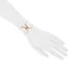 Chaumet Lien large model cuff bracelet in pink gold and diamonds - Detail D1 thumbnail
