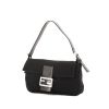 Fendi Baguette handbag in black canvas and black leather - 00pp thumbnail