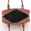 Prada Bauletto handbag in red leather saffiano - Detail D2 thumbnail