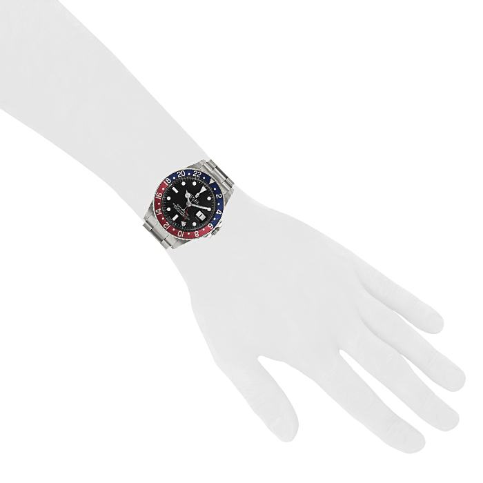 Rolex Gmt-Master II watch in stainless steel Ref:  1675 Circa  1976 - Detail D1