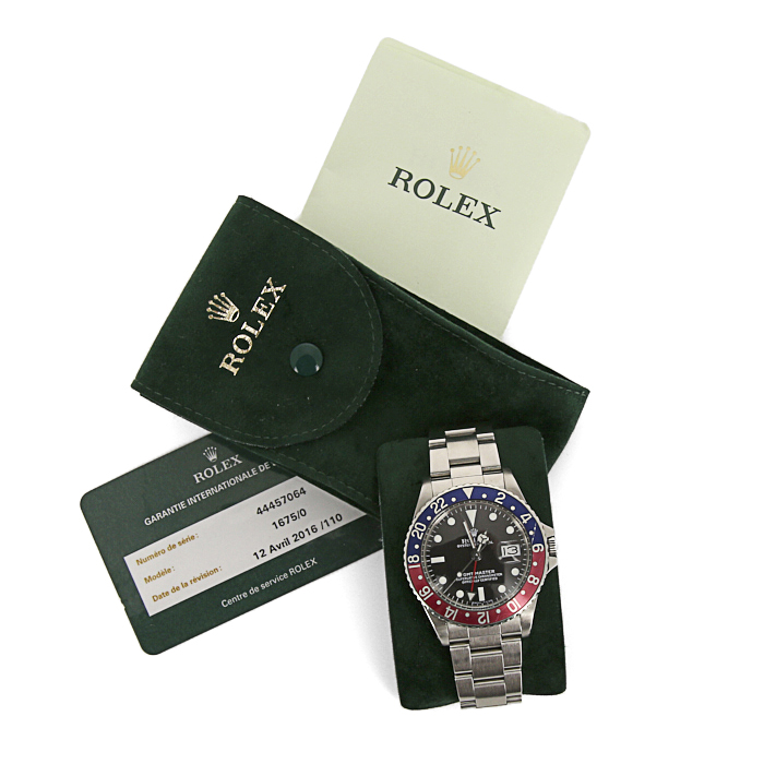 Orologio Rolex Gmt-Master II in acciaio Ref :  1675 Circa  1976 - Detail D2