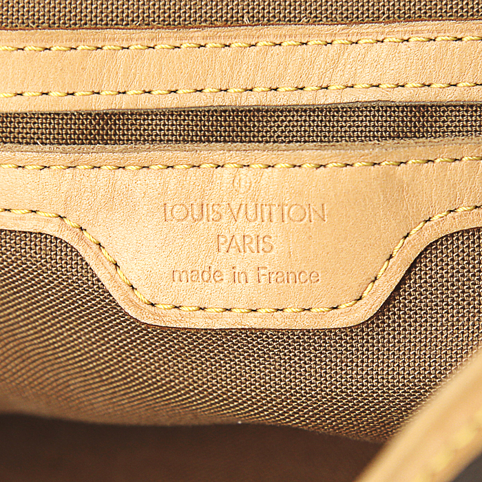 Mochila Louis Vuitton Montsouris Backpack en lona Monogram y cuero natural - Detail D3